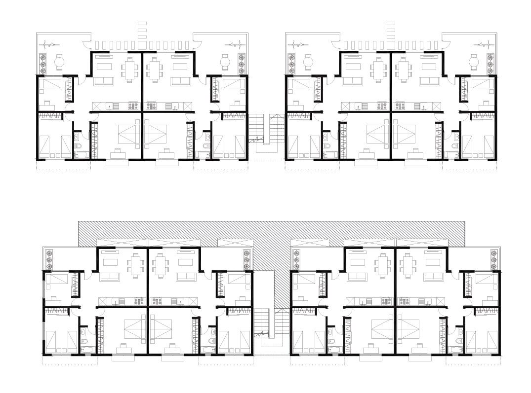 Plantas del edificio — Conjunto Habitacional Alberto Hurtado